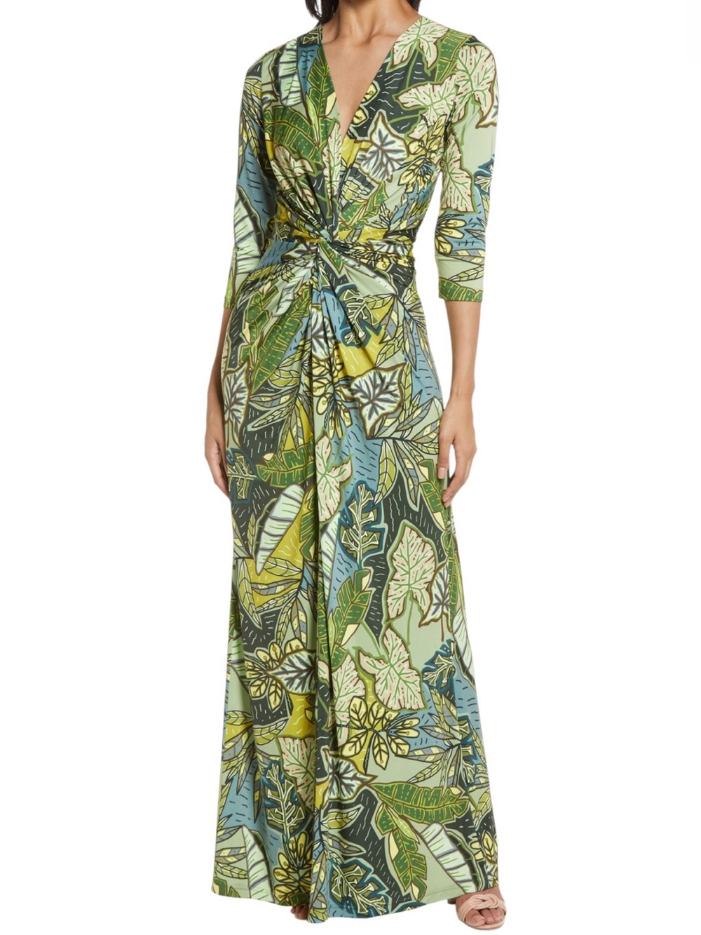 Ilse Jacobsen Tropical Print Twist Front
Dress In Clover Size Large - Picture 10 of 10